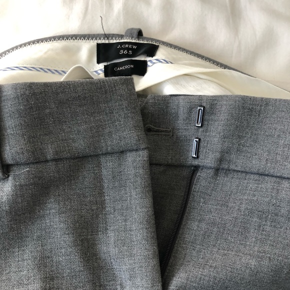 NWOT Jcrew Cameron slim cropped pants gray size 0 - Picture 3 of 6
